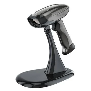 Barcode reader with stand, 3D rendering Stock Illustration