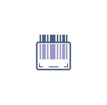 Barcode related icon on background for graphic and web design. Creative Stock-Illustration