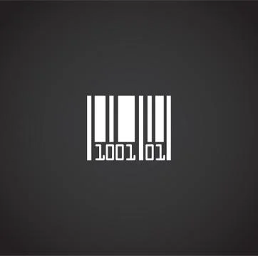 Barcode related icon on background for graphic and web design. Creative Stock Illustration