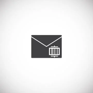 Barcode related icon on background for graphic and web design. Creative Stock-Illustration