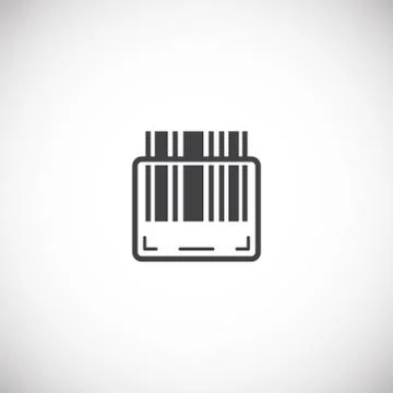 Barcode related icon on background for graphic and web design. Creative Stock-Illustration