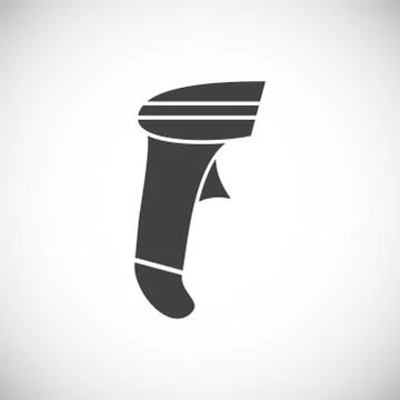 Barcode related icon on background for graphic and web design. Creative Illustration