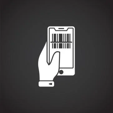 Barcode related icon on background for graphic and web design. Creative Stock Illustration