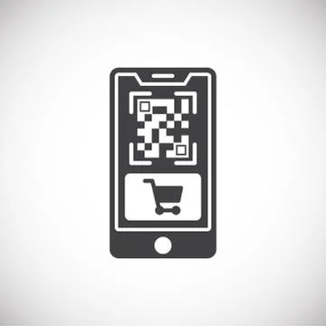 Barcode related icon on background for graphic and web design. Creative Stock Illustration
