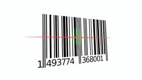 Barcode scan anim clean Illustrazione stock