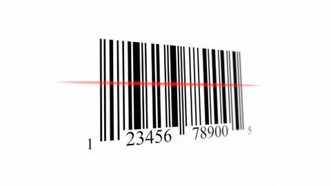 Barcode scan anim fancy Stock Illustration