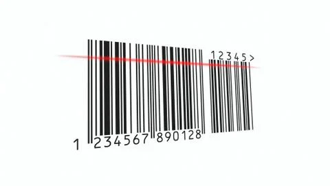 Barcode scan anim sqround Illustrazione stock