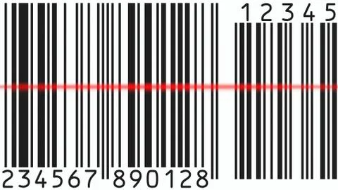 Barcode scan de double 스톡 일러스트