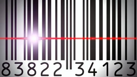Barcode scan de loop red 스톡 일러스트
