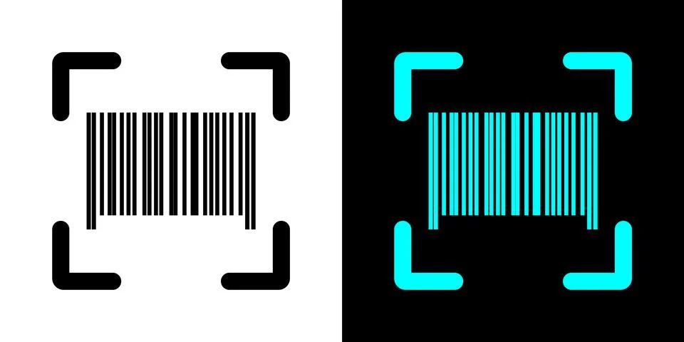 Barcode scan icon collection for web, ui, mobile apps. Barcode scanning sign Stock Illustration