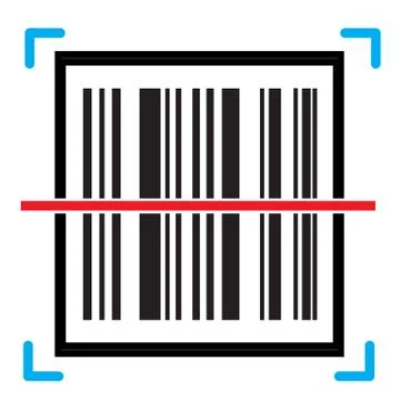 Barcode scan icon on white background.  business concept barcode. Illustrazione stock