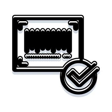 Barcode scan verification icon validating authentication process Stock Illustration