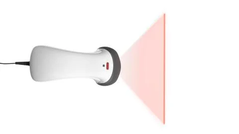Barcode Scanner 3d render on white background Stock Illustration