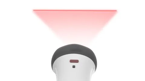 Barcode Scanner 3d render on white background Stock Illustration