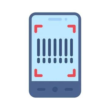 Barcode Scanner App icon, Mobile application vector illustration Stock Illustration