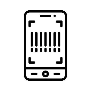 Barcode Scanner App icon, Mobile application vector illustration Stock Illustration