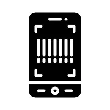 Barcode Scanner App icon, Mobile application vector illustration Stock Illustration