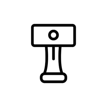 Barcode scanner back view icon vector outline illustration Stock-Illustration