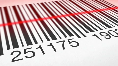 Barcode Scanner Background - Bar Code Scan - Scanning Barcode Stock-Footage 234071956