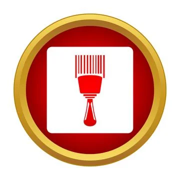 Barcode scanner brush icon for creative digital design 스톡 일러스트