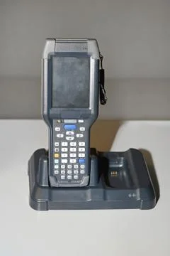 Barcode Scanner at Charger Stock-Fotos