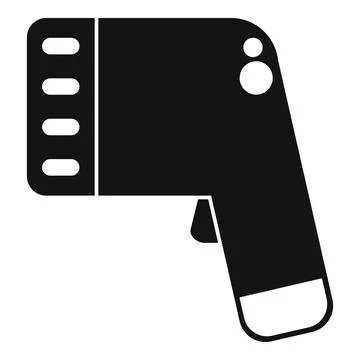 Barcode scanner device detecting product information vector icon Stock Illustration