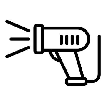 Barcode scanner device icon, outline style Stock Illustration