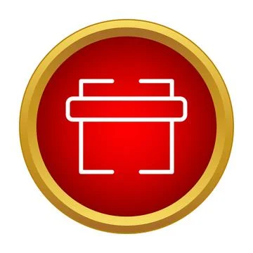 Barcode scanner device icon with red color Stock Illustration