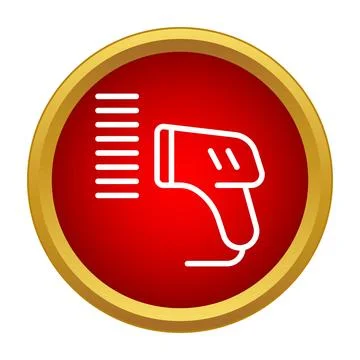 Barcode scanner device reading data icon concept Stockillustratie