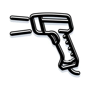 Barcode scanner device for retail checkout operations Stock Illustration