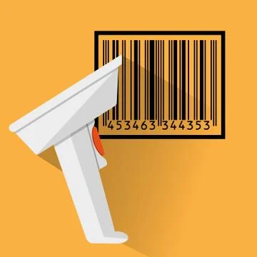 Barcode scanner flat design Illustrazione stock