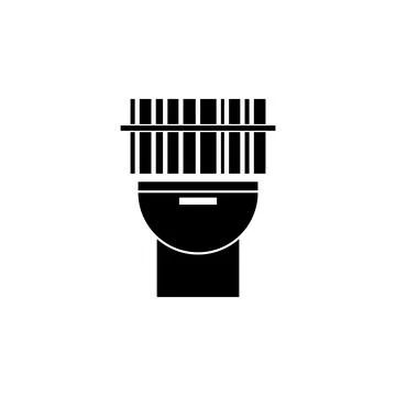 Barcode Scanner Flat Vector Icon Stock Illustration