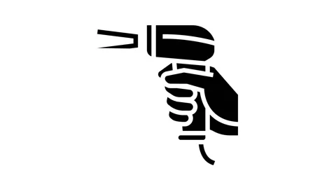 Barcode scanner glyph icon animation Stock Footage 157269968