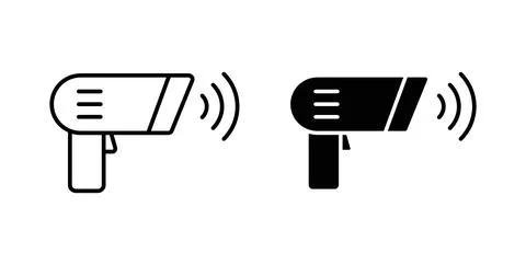 Barcode scanner icon collection in black, Line icons, flat symbols Stock-Illustration