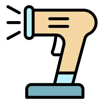 Barcode scanner icon color outline vector Stock Illustration