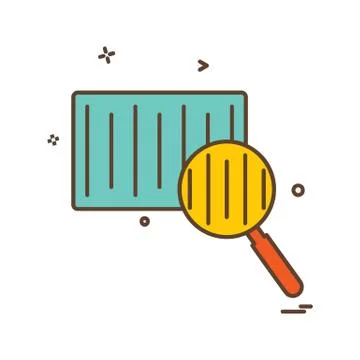 Barcode scanner icon design vector Stock Illustration
