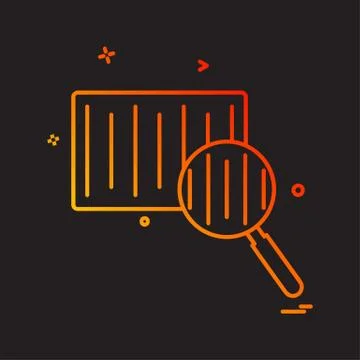 Barcode scanner icon design vector Stock Illustration