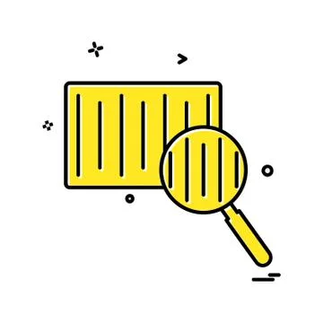 Barcode scanner icon design vector Stock Illustration