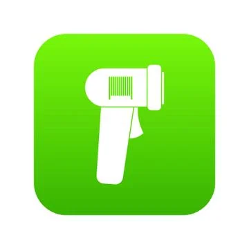 Barcode scanner icon digital green Stock-Illustration