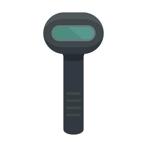 Barcode scanner icon flat isolated vector 스톡 일러스트