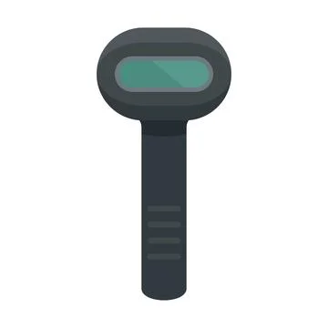 Barcode scanner icon flat isolated Stock Illustration
