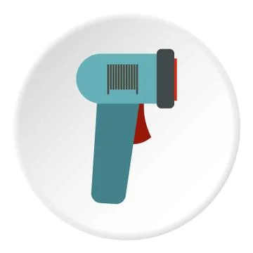 Barcode scanner icon, flat style Illustrazione stock