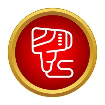Barcode scanner icon identifying products in inventory and retail Stock Illustration