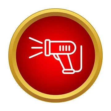 Barcode scanner icon identifying products for retail Stock Illustration