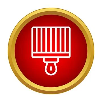 Barcode scanner icon identifying retail products Stock Illustration