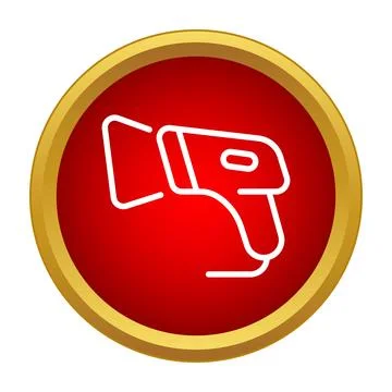 Barcode scanner icon identifying retail logistics technology Stock-Illustration