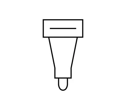 Barcode scanner icon illustrated in vector on white background Stock Illustration