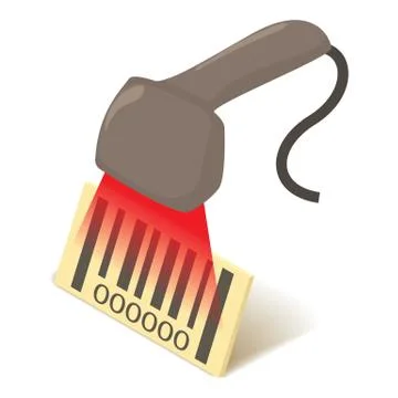 Barcode scanner icon, isometric 3d style Stock Illustration