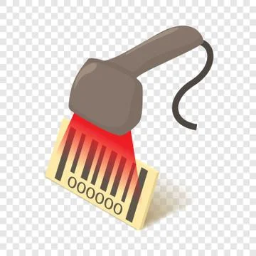 Barcode scanner icon, isometric 3d style Stock Illustration
