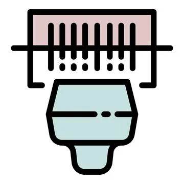 Barcode scanner icon outline . Mobile code 스톡 일러스트